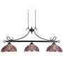 Capulina Tiffany Pool Table Lights 3-Light Dining Room Light Dragonfly Design Stained Glass Chandelier Hanging Light Tiffany Dining Table Lights 12'' Lampshade Vintage Style Chandelier…