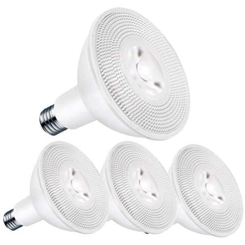 PAR38 LED Flood Light Bulbs Indoor/Outdoor, 15W=100 Watt Halogen, 3000K Warm White 1600LM Spotlight, E26 40 Degree Recessed Lighting Bulbs 4-Pack
