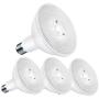 PAR38 LED Flood Light Bulbs Indoor/Outdoor, 15W=100 Watt Halogen, 3000K Warm White 1600LM Spotlight, E26 40 Degree Recessed Lighting Bulbs 4-Pack