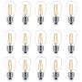 Brightech Ambience PRO LED Energy Efficient 2 Watt Neutral White 3000K Dimmable Bulb - Outdoor String Lights – Edison-Inspired Exposed Filaments - 15 Pack - E26 Base