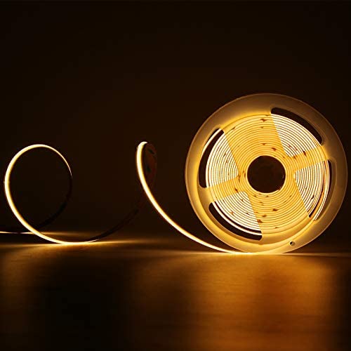 COB LED Strip Lights Warm White 3000K,PAUTIX 24ft/7.5m Super Bright Flexible CRI90+ LED Tape, DC24V for Kitchen Home DIY Lighting Projects(Power Supply Not Included)