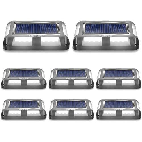 Solar Deck Lights, MEIKEE Solar Dock Light Waterproof Wireless Outdoor Warning Step Lights for Garden Step Sidewalk Stair Ground Pathway Yard,Bright White (8 Pack ) Solar Deck Lights, MEIKEE Solar Dock Light Waterproof Wireless Outdoor Warning Step Lights for Garden Step Sidewalk Stair Ground Pathway Yard,Bright White (8 Pack )