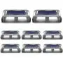Solar Deck Lights, MEIKEE Solar Dock Light Waterproof Wireless Outdoor Warning Step Lights for Garden Step Sidewalk Stair Ground Pathway Yard,Bright White (8 Pack )
