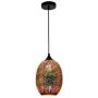 APBEAMLighting 3D Pendant Lighting Colourful Handcrafted Glass Firework Hanging Light for Kitchen Island Restaurant Dining Room