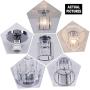 Mini Chandelier Crystal Ceiling Lighting Semi Flush Mount Ceiling Light Fixture Modern Crystal Pendant Light for Kitchen Island Dining Room Bedroom Hallway,E26/E27 Base, Chrome