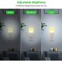 Dimmable Plug in Night Light, Slim Adjustable Brightness LED Night Lamp with Auto Dusk to Dawn Sensor, Warm White Baby Night Lights for Kids Room, Bedroom, Bathroom, Hallway, Kitchen, Stairs (4 Pack)