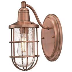 Westinghouse Lighting 6580600 Crestview Vintage One Outdoor Wall Light Sconce, Copper