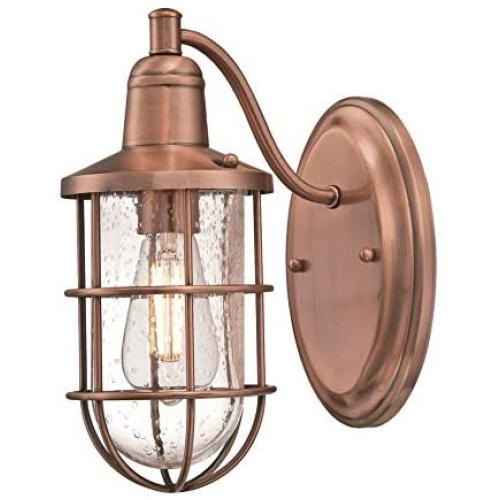 Westinghouse Lighting 6580600 Crestview Vintage One Outdoor Wall Light Sconce, Copper
