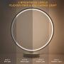 SUNY 7 Colors Dimmable Bedroom Nightstand Lamps, 6 Lighting Effect Modes LED Bedside Lamp Warm Light Modern Circle Table Lamp w/Remote Control