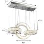 Modern Chandelier Crystal Ceiling Light LED Dimmer Bulbs Lighting Fixtures for Dining Room,Restaurant,Kitchen Island Fixtures Chandeliers