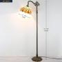Tiffany Style Reading Floor Lamp Lighting W12H64 Inch Green Yellow Stained Glass Dragonfly Lampshade Antique Adjustable Arched Base S009G WERFACTORY Lamps Living Room Bedroom Beside Table Lover Gifts