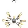 mirrea Sputnik Chandelier Vintage Edison Light Fixture Industrial Starburst Lighting with 12 Lights Chrome Finished Metal