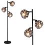 Stepeak Crystal Floor Lamp,3-Light Adjustable Sofa Reading Light Bedroom Living Room Tall Tree Lamp with Step-on Switch