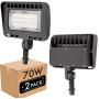 Lightdot Outdoor LED Flood Security Light with Knuckle Mount, (70W Eqv 300w) 5000K Adjustable Angle Required for Illuminating Flagpole/Tree/Yards/Advertising Boards