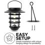 Home Zone Security Solar Wall Lantern Lights - Outdoor 3000K Decorative Light Fixture Wall Mount with No Wiring Required (2-Pack)