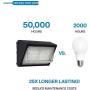 LEDMO 120W LED Wall Pack with Photocell Dusk to Dawn Outdoor Wall Pack Light 840W HPS/HID Equivalent 5000K 16940Lm LED Wall Pack Lights Commercial and Industrial LED Wall Pack Light