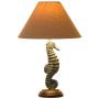 Table Lamp for Living Room/ Bedroom Farmhouse Style Seahorse Side Table Lamp Rustic Kitchen Animal Lamp with Burlap Lamp Shade - 20.28'' High