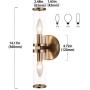 Antique Brass (Gold) Wall Sconces 2-Light Vanity Light Fixture for Hallway Bedroom Living Room and Kitchen