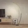 Modern LED Floor Lamp Arc Contemporary Minimalist Linear Design Lighting Fixture for Living Room Bed Room Dining Room Office