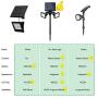 Solar Flood Light Motion Sensor, Waterproof Solar Powered Light, LED Wall Lights 6000K Dusk to Dawn, 2-in-1 Wireless Outdoor Solar Landscape LED Light for Garden/Driveway/Porch/Walkway (1, 6000K)