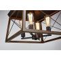 Saint Mossi Antique Bronze Oaky Painted Metal Island Lighting Stardust Distressed Finish Network Shade 4 Lights, Kitchen Island Chandeleir Lighting Rustic Vintage Farmhouse Industrial Country Style