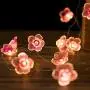 Flower String Lights Fairy Pink Cherry Blossom String Lights, 10ft 30 LEDs Battery Operated String Lights for Kids Girls Bedroom, Christmas, Spring, Nursery, Wedding, Indoor Outdoor Decoration