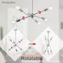 BONLICHT Modern Sputnik Chandelier 6 Lights Chrome Mid Century Pendant Lighting Vintage Industrial Farmhouse Ceiling Light for Kitchen Dining Room Entryway