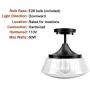 Ceiling Light Fixture 2 Pack 2 Bulb Flush Mount Light Glass Light Fixtures Ceiling Glass Flush Mount Ceiling Light for Dining Room, Glass Kitchen Light for Indoor Outdoor Use