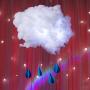 BEFOKA DIY Fluffy Cotton Cloud Light Cloud Lamp Creative Handmade Floating Clouds Night Light for Children Kids Bedroom Home Decoration (White Light-Raindrops)