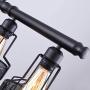 mirrea Rustic Kitchen Island Lights 5 Lights Ceiling Light Fixture Black Painted