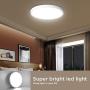 TALOYA LED Flush Mount Ceiling Light with Backlight 12 Inch 24W Surface Mount Light Fixture Ice Blue for Girl Boy Party Bedroom Living Room