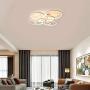 Ceiling Light Fixture 8 White Round Modern LED Flush Mount Ceiling Lights Living Room Bedroom Lamp Dimmable with Remote Control Lighting Metal Frame Acrylic Shade Decorative Lamps 3000k-6500k 110v