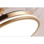 YEELED Light 42 Inch Invisible Ceiling Fans with Remote Control 3 Changing Light Color and 6-Gear Fan Speed Retractable Ceiling Fan Chandelier for Indoor Living Room Bedroom Dining Room Ceiling Light Kits with Reversible Fans (42 Inch, Gold)