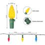 StillCool Battery Operated String Lights,16.4ft 50LED Multicolored Strawberry Lights for Garden Roof Party Christmas Halloween Decoration