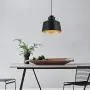 WINGBO Black Industrial 1 Bulb Pendant Light Farmhouse Metal Hanging Barn Pendant Lighting with Lid Shade, Adjustable Length Hanging Dining Light Fixture for Kitchen, Bar, Entryway, Dining Room