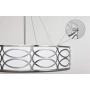 Kira Home Sienna 18'' 3-Light Metal Drum Chandelier + Glass Diffuser, Brushed Nickel Finish