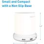 Macally LED Desk, Nightstand & Bedside Lamp with USB Port (4 High Powered Ports) | 3 Level Brightness Touch Sensor Control | Charging Lamp with Dimmable Warm White Light (LAMPCHARGE)