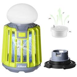 AiMoxa Portable Bug Zapper & Camping Lantern 【2Pcs Mosquito Attractants Included】, Waterproof Mosquito Killer Trap for Outdoor and Indoor, 2000mAh USB Rechargable Battery, Backyard, Patio