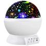 Star Night Light Projector, Colourful Night Lamp for Kids Children Rotating 3 Modes Romantic Magical Gift Present Toys Sleeping Aid(White)