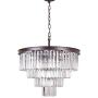 Meelighting Oil Rubbed Bronze Crystal Modern Contemporary Chandeliers Pendant Ceiling Light 4-Tier Chandelier Lighting for Dining Room Living Room Bedroom Girls Room Dia 23.6''