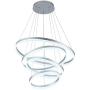 LED Modern Chandelier 4-Rings Circular Pendant Light Flush Mount Pendant Lighting for Living Room Dining Room, 6000k, Silver, by ROYAL PEARL LED Modern Chandelier 4-Rings Circular Pendant Light Flush Mount Pendant Lighting for Living Room Dining Room, 6000k, Silver, by ROYAL PEARL