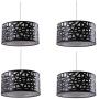 Lightinthebox Pendant Lights Modern Contemporary Hanging Lighting for Dining Room Kitchen Living Room Metal (Black)(4PC)