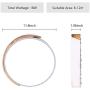 HUOKU Led Flush Mount Ceiling Light Fixture,18W Dimmable Round Wood Lighting Fixture for Kitchen, Bedroom, Living Room,Hallway and Stairwells,6500K Cool White(White)