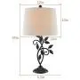 Maxax Traditional Table Lamp with Linen Fabric Shade Set of 2 for Living Room and Bedroom, Black Maxax Traditional Table Lamp with Linen Fabric Shade Set of 2 for Living Room and Bedroom, Black