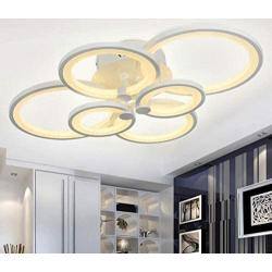 Ceiling Light Fixture, Flush Mount Lights Chandelier LED 6 Lights Contemporary Dimmable Lights Ceiling Lighting for Living Room Dining Bedroom Office Lights Fixtures Ceiling (6 Lights)