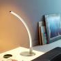 DLLT LED Table Lamp-Modern Table Light for Living Room, Contemporary Small Table Lamps for Bedroom, Curved Bedside Nightstand Light, Minimalist Desk lamp for Office, 6W Warm White, 450LM, Plug in