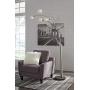 Signature Design by Ashley - Winter Arc Lamp - Floor Lamp - Modern Design - Silver