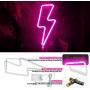 TURNMEON Neon Lights Signs for Wall Decor Lightting Bolt Light Valentines Day Decoration, Usb or Battery Led Light up Signs Valentines Gifts for Bedroom Birthday Party Indoor Decoration(Pink)