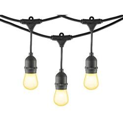 Mr Beams 11W S14 Bulb Incandescent Weatherproof Outdoor String Lights, 24 feet, Black