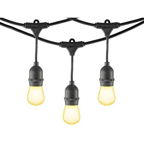 Mr Beams 11W S14 Bulb Incandescent Weatherproof Outdoor String Lights, 24 feet, Black